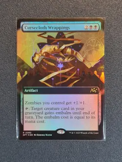 MTG Cursecloth Wrappings - Extended Foil - Aetherdrift - DFT - NM+ Condition - Image 1