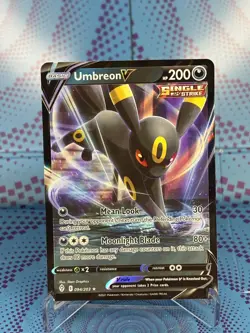 Umbreon V 094/203 Ultra Rare Full Art Holo Evolving Skies Pokemon Card 2021 LP - Image 2