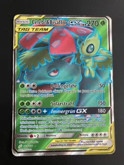 Pokemon Celebi Bisaflor GX Full Art Holo Deutsch 159/181 Team Up PSA AOG - Image 1