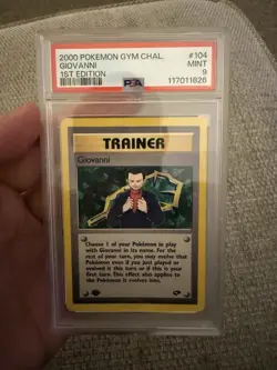 Pokemon TCG - Giovanni - gym challenge - 1st edition PSA 9 MINT - Image 1