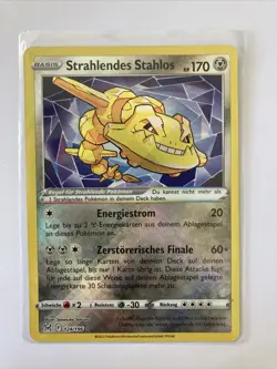 Pokemon Karte Strahlendes Stahlos 124/196 Verlorener Ursprung Deutsch NM - Image 1