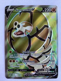 Pokemon Karte: Sanaconda V 184/192 Clash der Rebellen Near Mint Deutsch - Image 1
