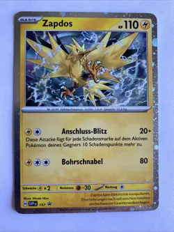Pokemon - Zapdos SVP DE 157 - Sturmische Funken - Black Star Promo - Deutsch -NM - Image 1