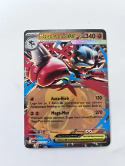 Mega Lucario EX Pokemon Karte Deutsch 077/132 Mega Entwicklung - Image 1