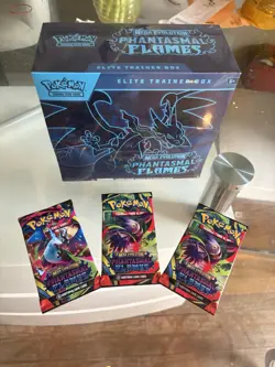 Pokemon TCG Phantasmal Flames ETB + 3 phantasmal Flames singles - Image 1