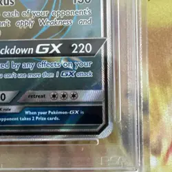 2018 POKEMON SUN & MOON LOST THUNDER #203 FULL ART/TYRANITAR GX PSA 9 - Image 4