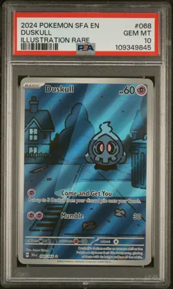 2024 POKEMON SFA EN-SHROUDED FABLE ILLUSTRATION RARE #068 DUSKULL PSA 10 - Image 1