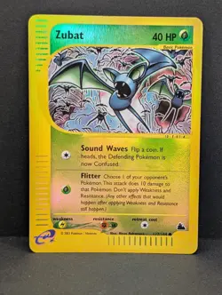 Zubat 117/144 Skyridge Reverse Holo Rare Pokemon TCG Nintendo LP - Image 1