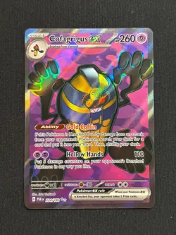 Pokemon TCG Cofagrigus ex Full Art Paradox Rift 224/182 Holo Ultra Rare - Image 1