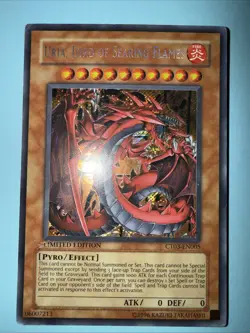 CT03-EN005 Uria, Lord Of Searing Flames Secret Rare Limited Edition LP Yugioh - Image 1