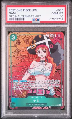 Alternate Art Nami One Piece 2022 Paramount War Japanese OP02-036 SR PSA 10 - Image 1