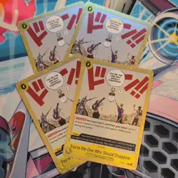 4 x You're the One Who Should Disappear OP06-115 R One Piece Foil Mint Playset - Image 1