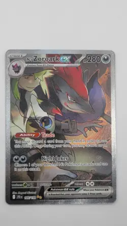 N's Zoroark ex 185/159 Sv09: Journey Together Holo Pokemon Card - Image 1