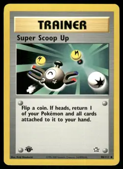 Pokemon Cards Super Scoop Up 98/111 1ST EDITION Neo Genesis WOTC Uncommon NM - Image 1