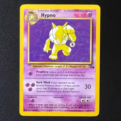 👁 Hypno 23/62 – Fossil Rare Vintage WOTC Pokemon Cards Non Holo LP - Image 1