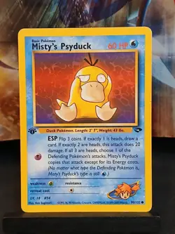 Misty's Psyduck 90/132 Gym Challenge, 1st Edition Common Pokemon Card - Image 2