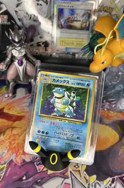 Blastoise No. 009 Base Set Old Back 1996 Holo Japanese Pokemon Card #20B1 - Image 1