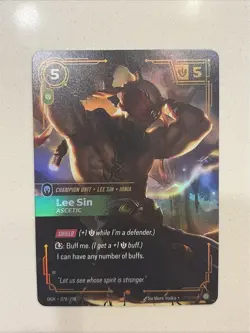 Lee Sin Ascetic Foil - OGN 078 LP - Riftbound League Of Legends Card Tcg - Image 1