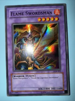 Flame Swordsman LOB-003 YuGiOh Card TCG Unlimited Edition Near Mint - Image 1