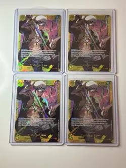 Trafalgar Law OP10-119 The Best Vol. 2 Premium Booster 4 Foil Card Play Set Lot - Image 1