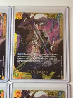 Trafalgar Law OP10-119 The Best Vol. 2 Premium Booster 4 Foil Card Play Set Lot - Image 3