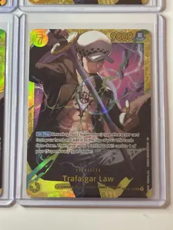 Trafalgar Law OP10-119 The Best Vol. 2 Premium Booster 4 Foil Card Play Set Lot - Image 5
