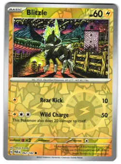 Blitzle - 062/182 Reverse Holo SV04: Paradox Rift Pokemon TCG - Image 1