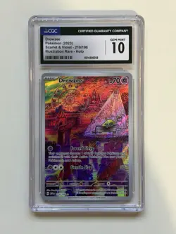 Drowzee Pokemon Card 2023 Scarlet & Violet 210/198 CGC 10 Gem Mint - Image 1