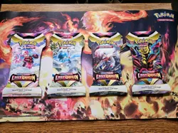 Pokemon Lot Of 4 Sleeved Lost Origin Booster Packs Sealed Art Set - Image 1