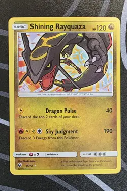 Pokemon Shining Rayquaza Shiny Holo Rare Shining Legends 56/73 Basic Mint!! - Image 1