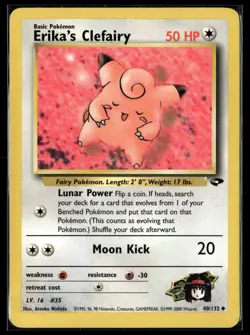 Pokemon TCG Gym Challenge #040/132 Erika's Clefairy - Image 1