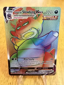 Pokemon Galarian Slowking VMAX Full Art Secret Rare Single Strike 207/198 - Image 1