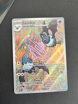 Pokemon TCG Swoobat 120/086 White Flare Illustration Rare English - Image 1