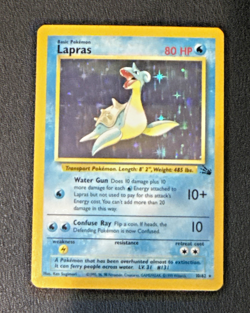 Vintage Lapras (10/62) Fossil Holo Rare Unlimited - Pokemon WOTC 1999 - Image 1