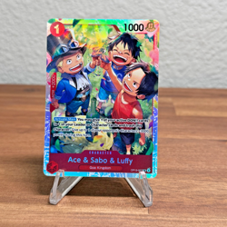 One Piece Ace & Sabo & Luffy OP13-007 SR Art Carrying on His Will ENGLISH - Image 1
