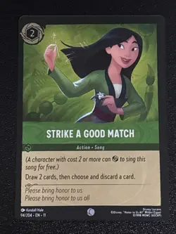 Disney Lorcana Winterspell Strike a Good Match Cold Foil 94/204 NM - Image 1
