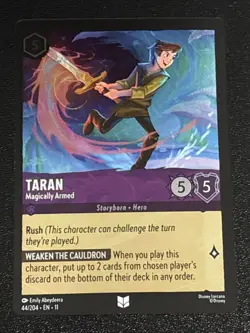Disney Lorcana Winterspell Taran - Magically Armed Cold Foil 44/204 NM - Image 1