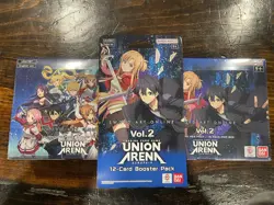 Union Arena Sword Art Online Booster Box Vol 1 & 2 w/ Sleeved Booster Sealed - Image 1