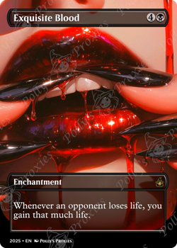 Exquisite Blood FOIL Proxy Playtest Card with Custom Fantasy Art - Image 5