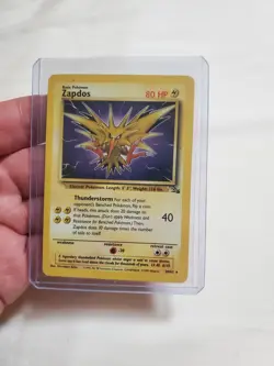 Pokemon TCG Zapdos Fossil Card 30/62 Unlimited Rare, Non-Holo - Image 1