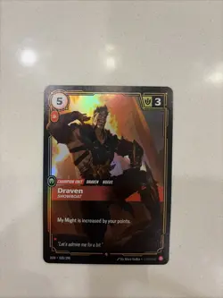 Riftbound Draven Card OGN 028/298 English League of Legends - Image 1
