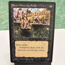 MTG Stone-Throwing Magic the Gathering Arabian Nights Card - Image 1