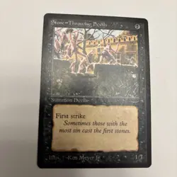 MTG Stone-Throwing Magic the Gathering Arabian Nights Card - Image 2