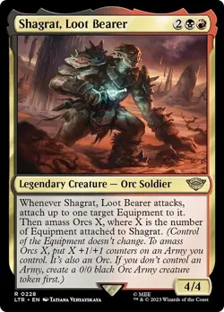 SHAGRAT, LOOT BEARER mtg NM-M Lord of The Rings Rare - Image 1
