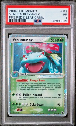 PSA 1 PR 2004 Pokemon EX Fire Red & Leaf Green Venusaur EX Holo Foil 112/112 - Image 1