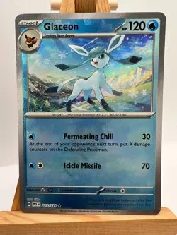 Pokemon Prismatic Evolutions - 025/131 Glaceon - Master Ball Reverse - NM/M - Image 1