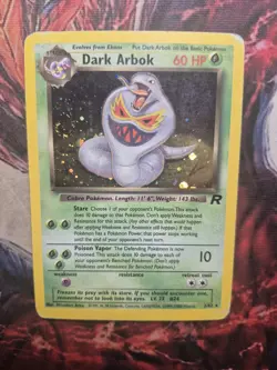Dark Arbok 2/82 - SWIRL Team Rocket Unlimited Holo Rare Pokemon TCG HP - Image 1
