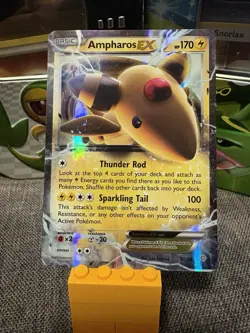 Pokemon TCG Ampharos-EX Ancient Origins 27/98 Holo Holo Rare EX - Image 1