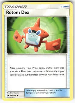 Rotom Dex SM Base Set Uncommon Pokemon Lightly played - Image 1