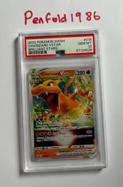 Pokemon SWSH - Charizard VSTAR 018/172 - Brilliant Stars - Gem Mint PSA 10 - Image 1